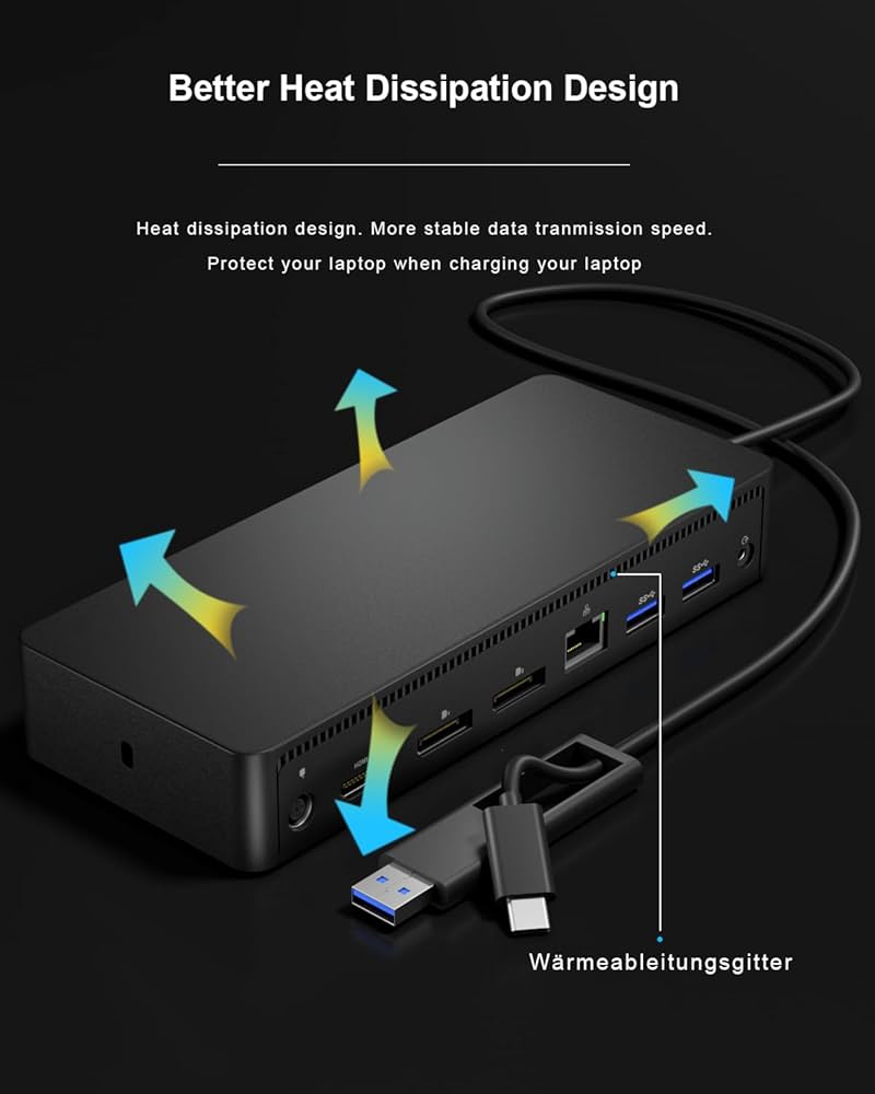 PCケーブル・コネクタ D6000 Universal Docking Station Amazon.com: Dell D6000 Universal Dock Bundle with 130W Power